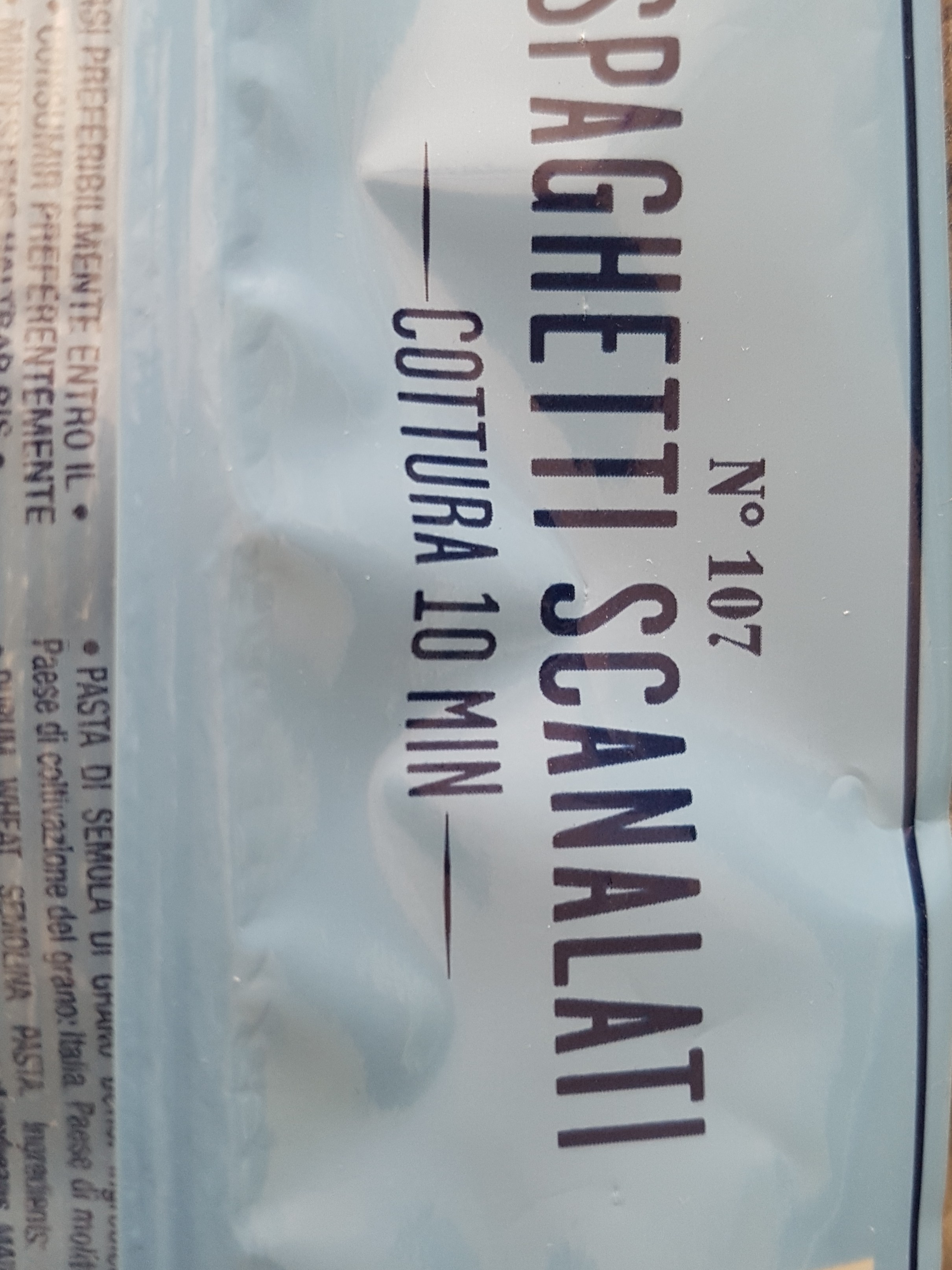 Lo spaghetto scanalato n° 107