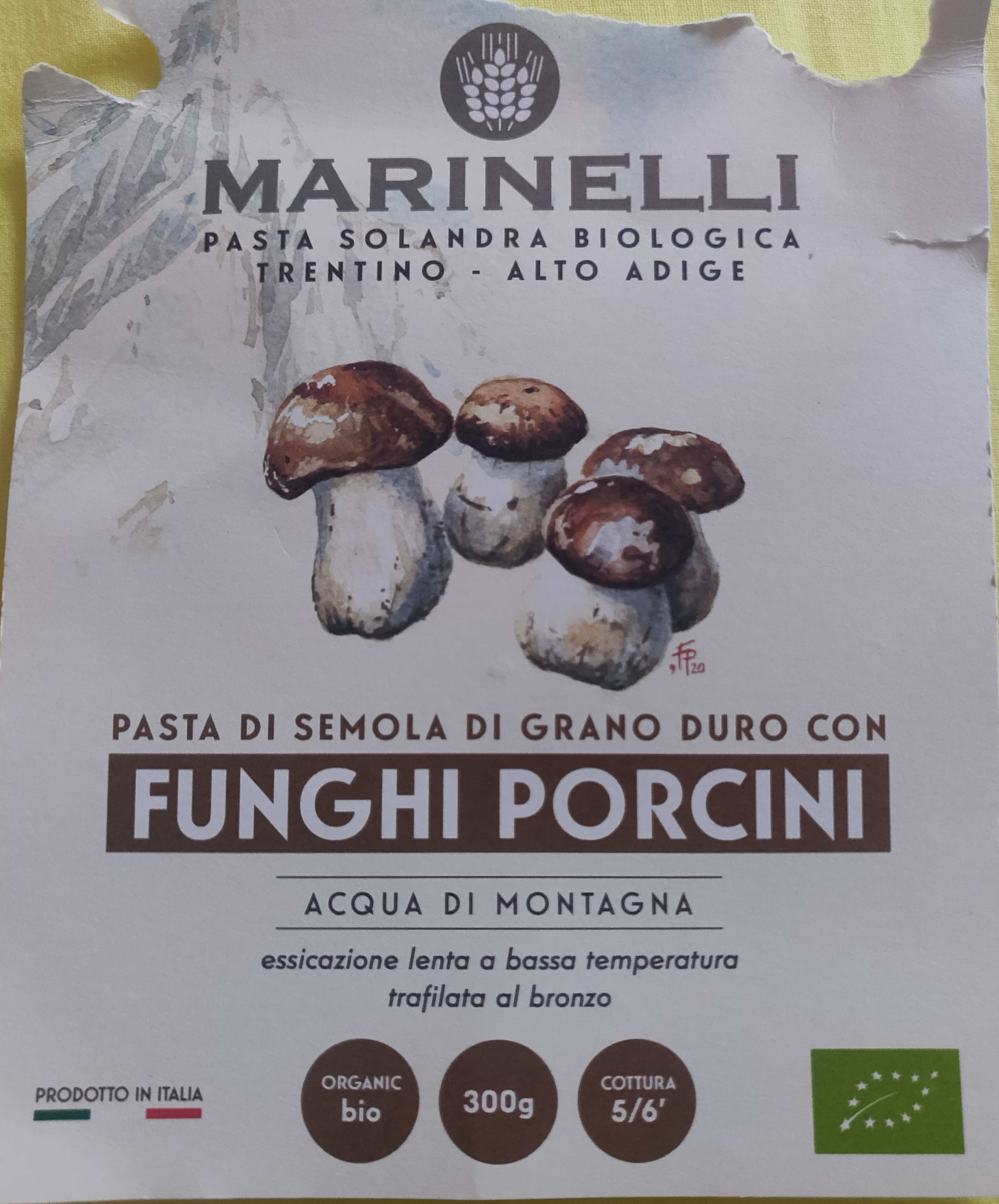 pasta di semola di grano duro con funghi porcini