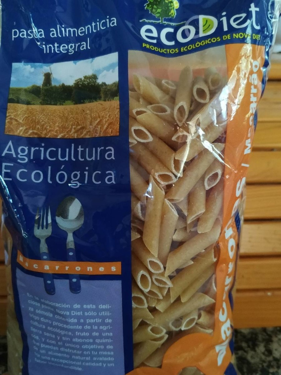 Macarrones integrales ecologicos