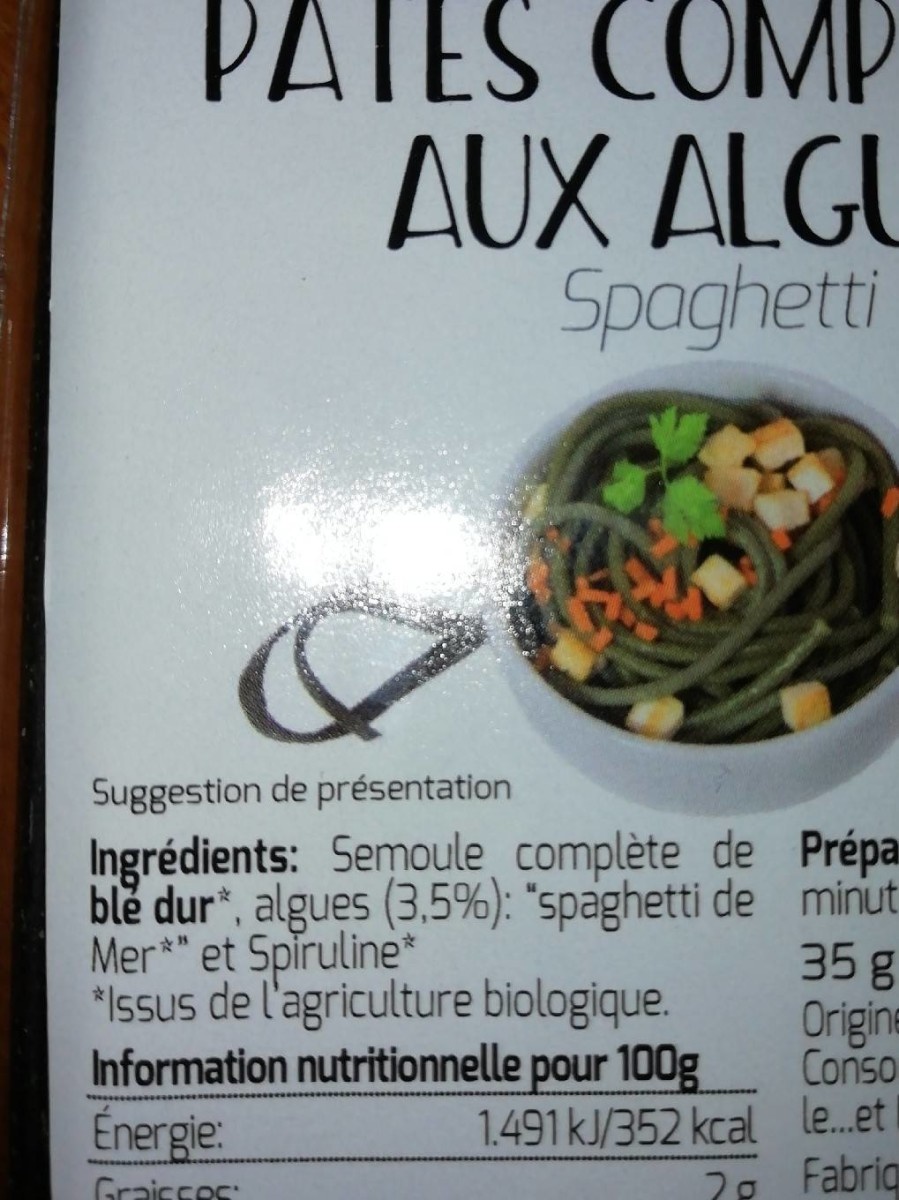Espaguetis con algas