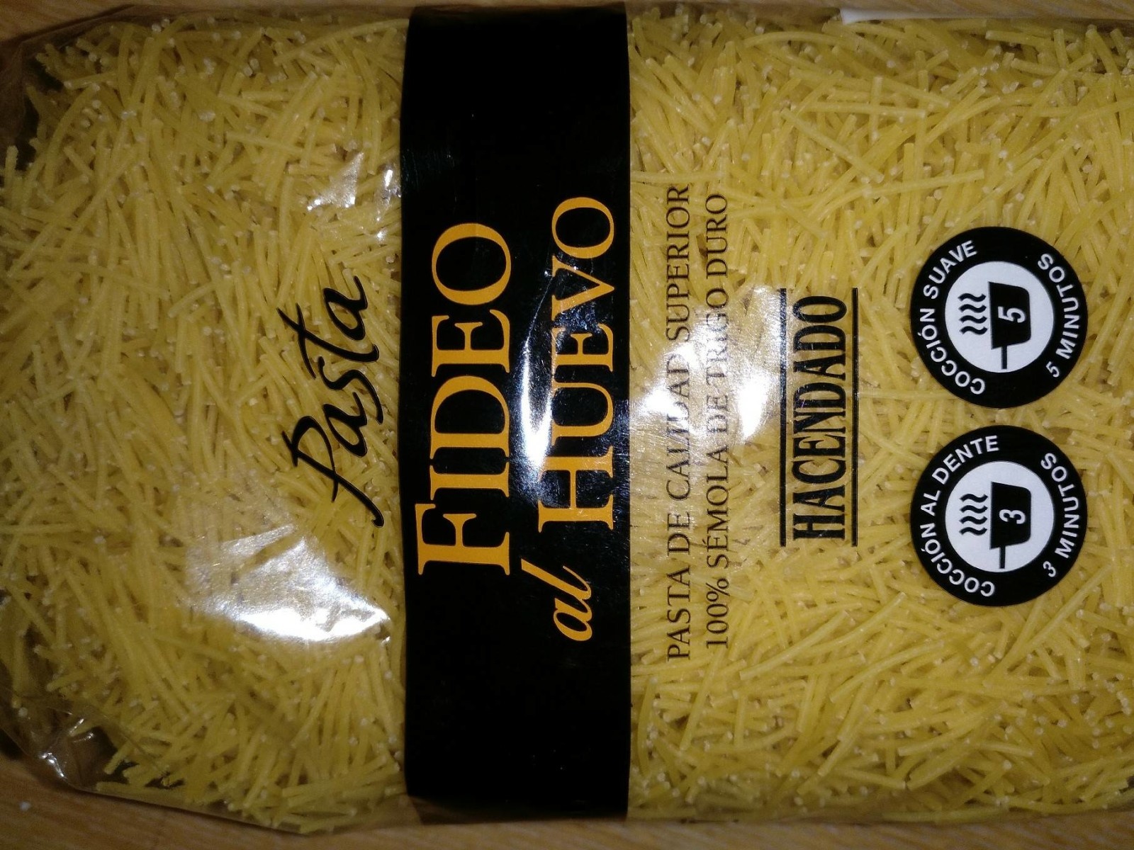 Fideo al huevo